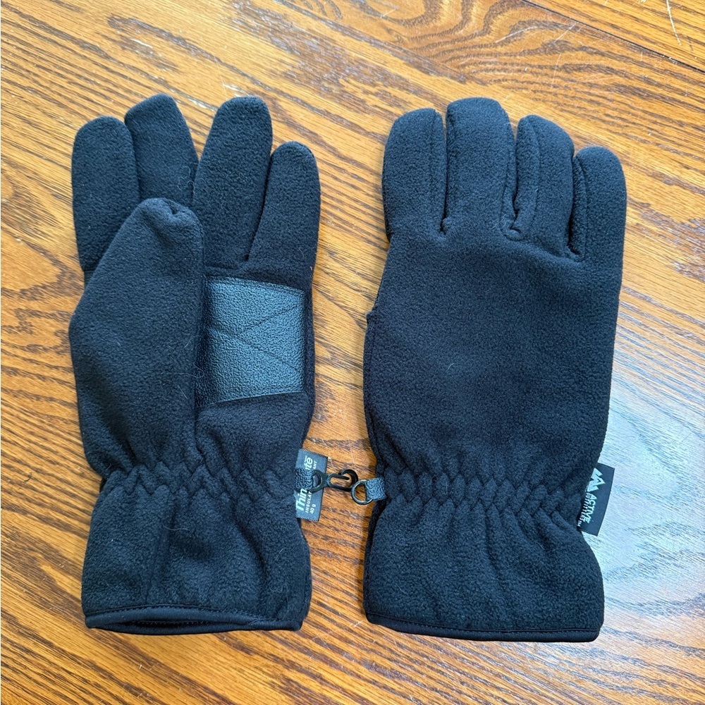 Men’s Active Outfitters Thinsulate Black Fleece Winter Gloves